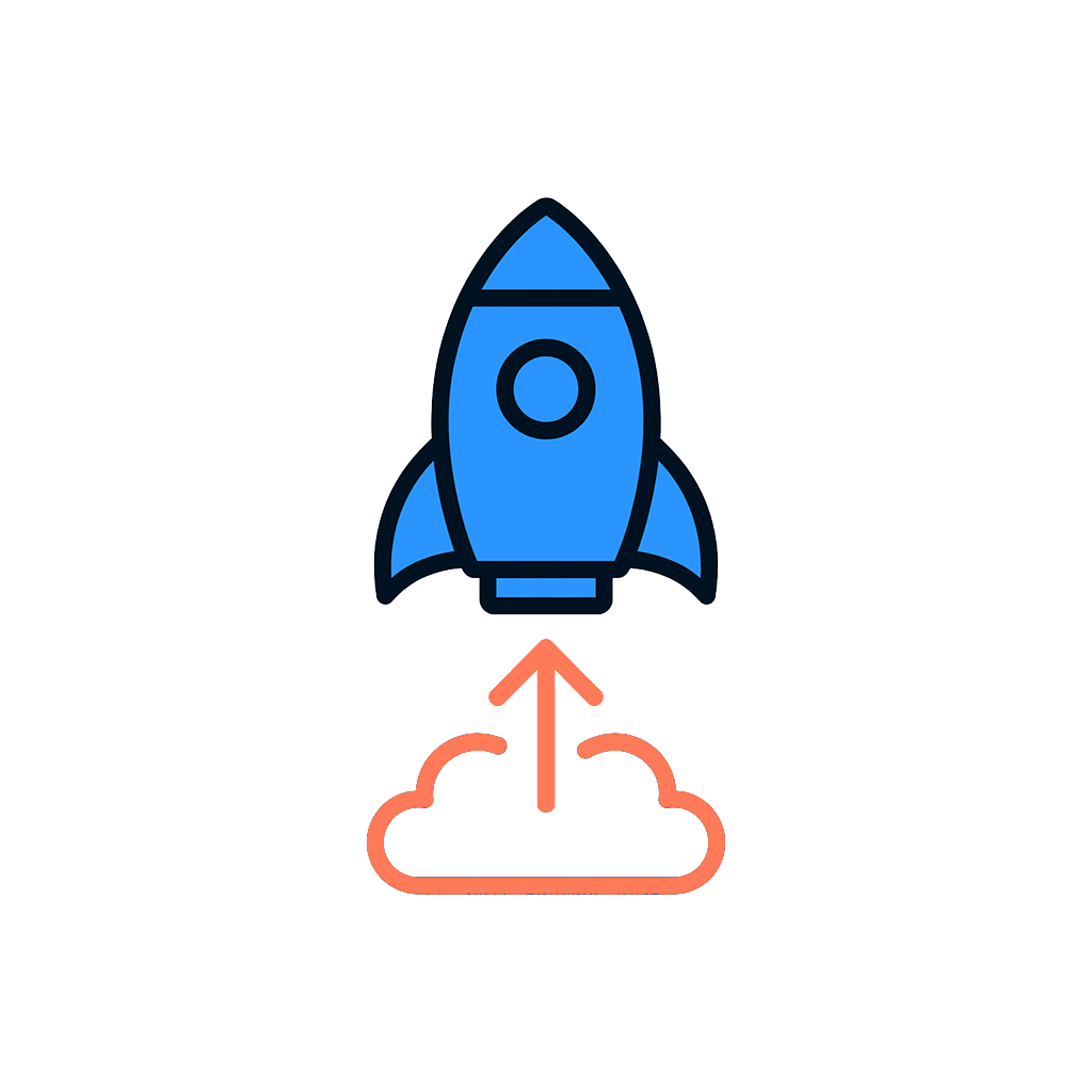 Rocket icon representing scalable digital growth