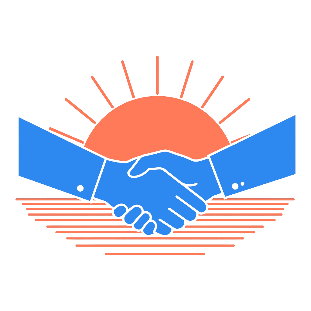 Two people shaking hands representing digital marketing partnership